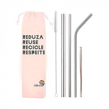Canudo reutilizável de inox