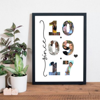 Quadro personalizado com a data de namoro