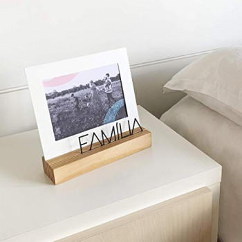 Porta-retrato com foto da família