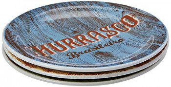 Jogo de pratos para churrasco