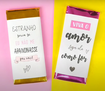 Barras de chocolate personalizadas