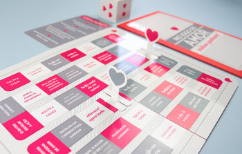 Jogo de tabuleiro do amor