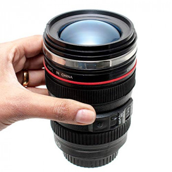 Copo térmico em formato de lente